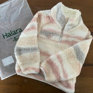 HALARA Kids Fleece Sweatshirt - Pink, White, Gray